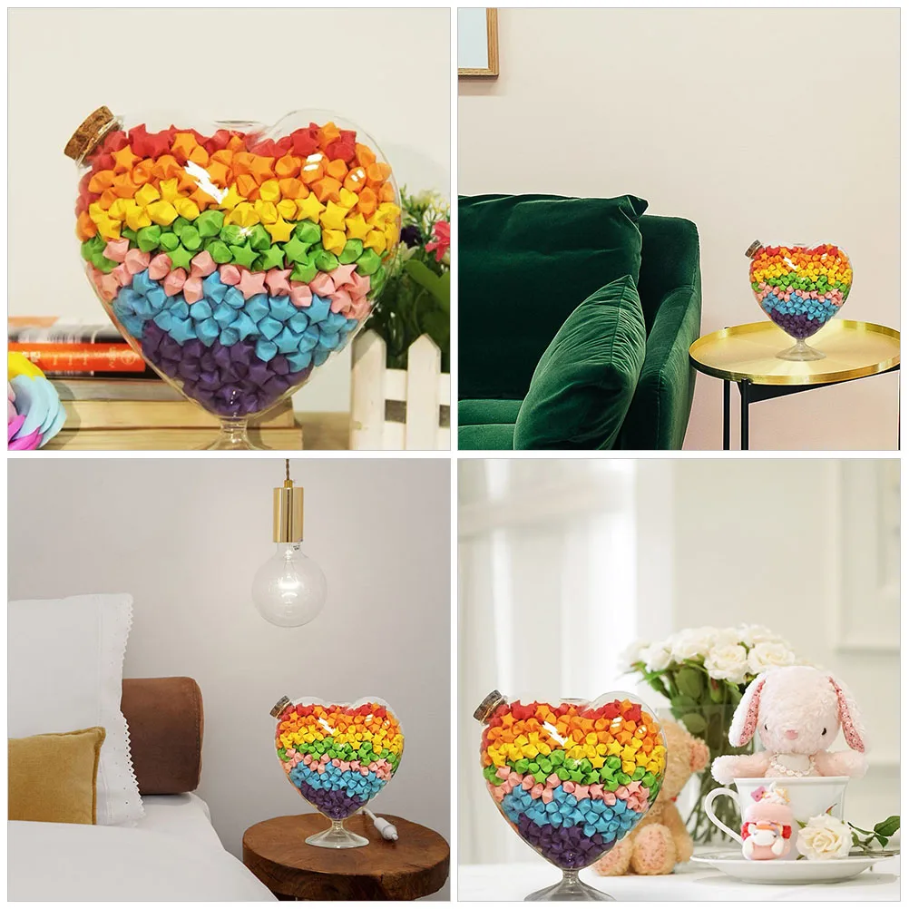 

Heart Shaped Glass Candy Jar Cork Stopper Storage Container For Sweets Cookies Spices Home Kitchen Pantry Decoration Household