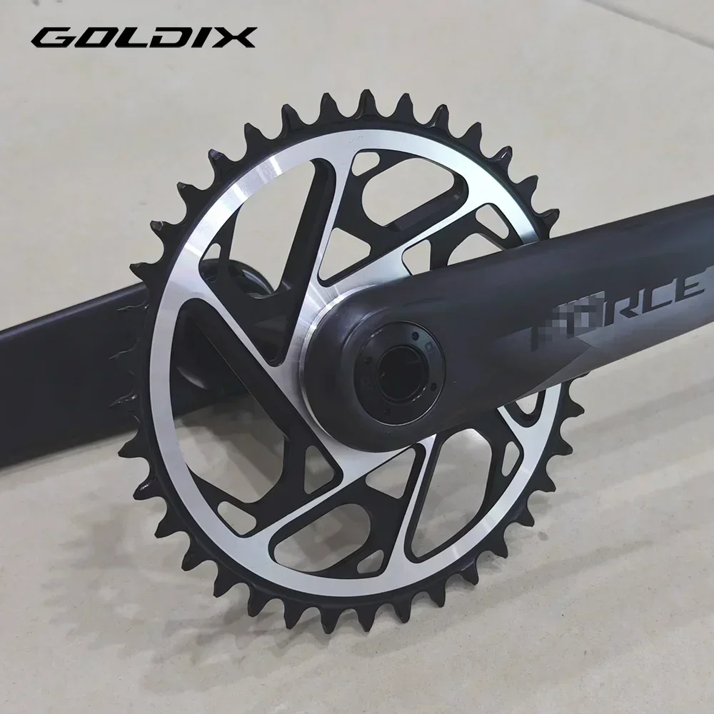 GOLDIX 3mm Offset 8 Bolt 36T 38T MTB Chainring CNC Hollow Narrow Wide Sprocket for SRAM ETAP AXS KRAFT RED 8 NAIL 7075 Aluminum