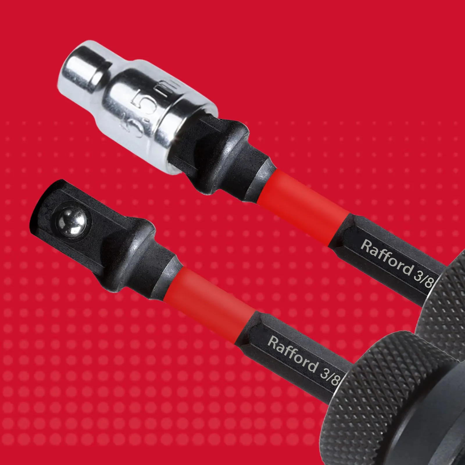 Rafford Impact Socket Adapter Set,1/4"3/8"and1/2"Drive,Extension Bit with Holder,Adapt Power Drill to High Torque Impact Wrench