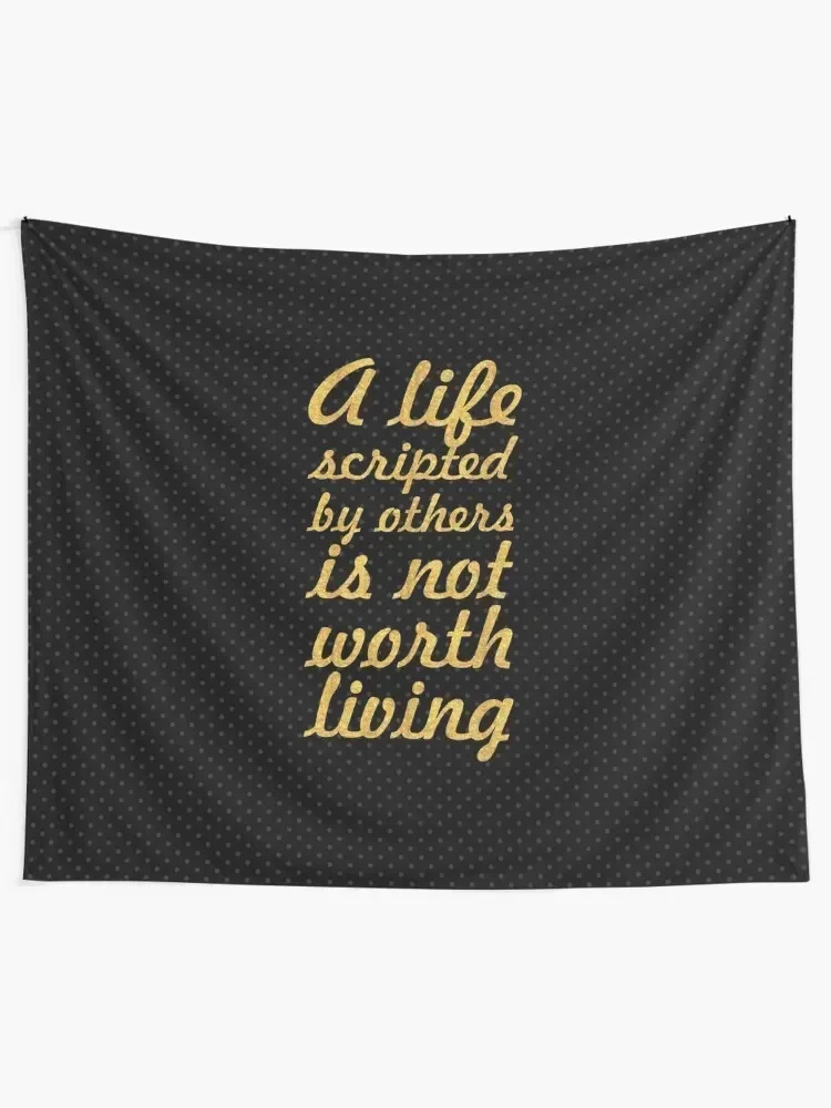 A life scripted... Inspirational Quote Tapestry Kawaii Room Decor Carpet Wall Outdoor Decoration Nordic Home Decor Tapestry