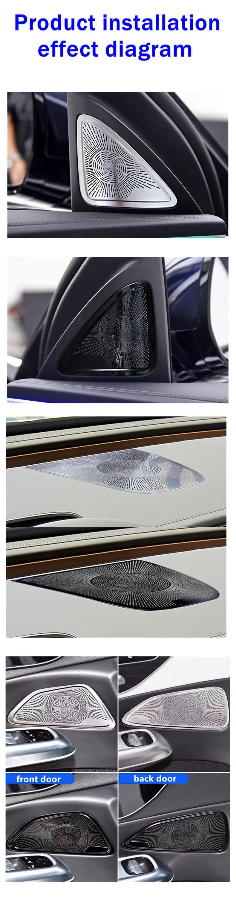 Auto Hupe Abdeckung Tür Horn Schutzhülle Dashboard Horn Abdeckung A-Säule Horn Abdeckung Für Mercedes Benz E Klasse W214 2024-2025 – Detail 4