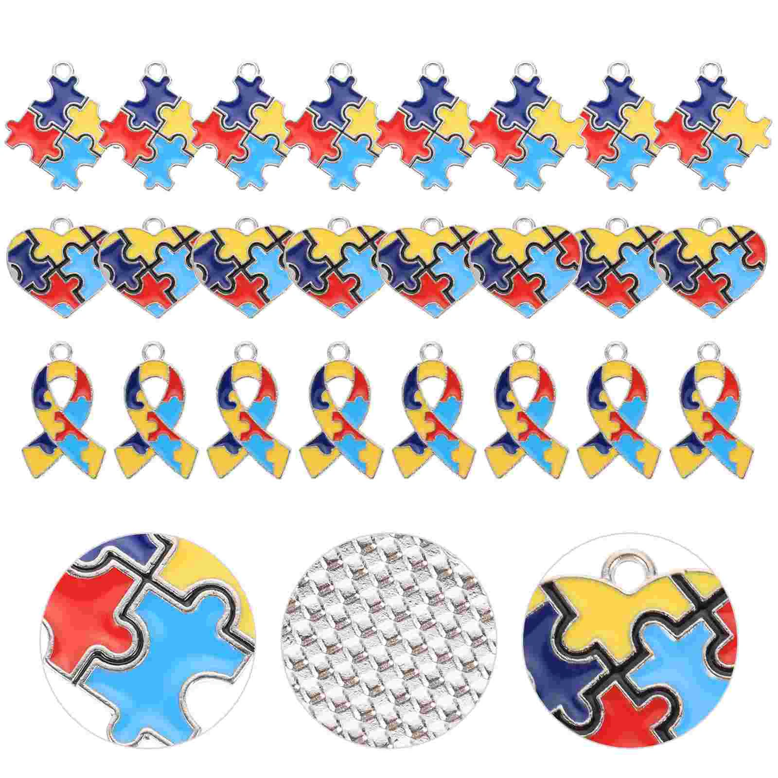 

Alloy Pendant Charms Jewelry Making Components Decorative Hanging Necklace Bracelet Earring DIY Pendants Autistic Awareness