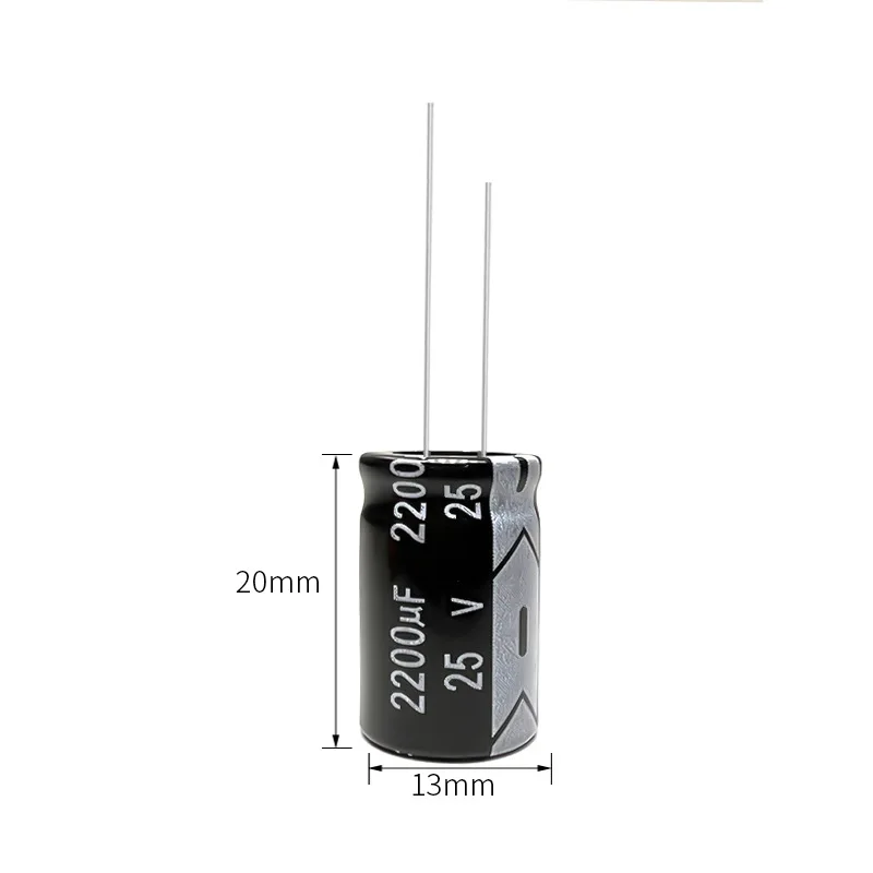 

100pcs 25V2200uf electrolytic capacitor 105C new radial lead 13x20mm low esr for power supply