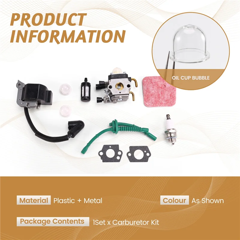 

A83I-катушка зажигания карбюратора для STIHL Fs55 Fs38 Fs55r Km55 Fs45 Fs46 комплект триммера газонокосилка карбюратор