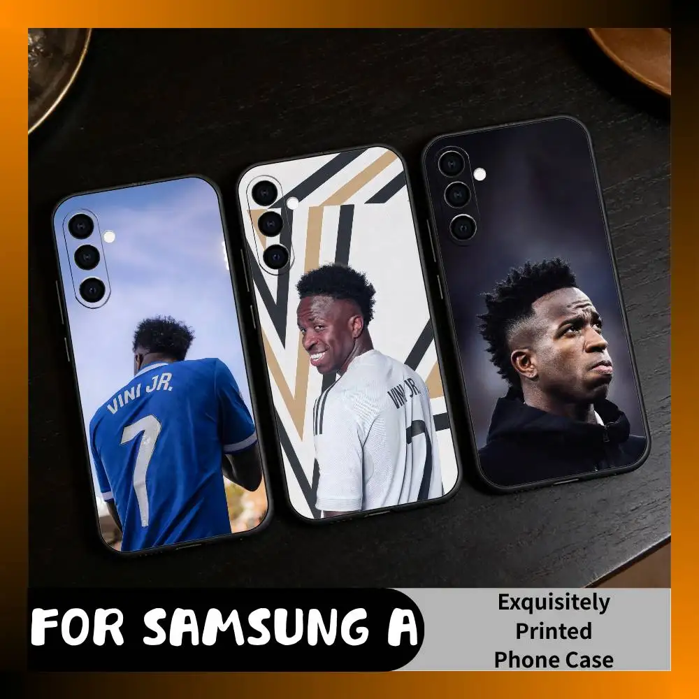 

Football Player V-Vini Jr Phone Case For Samsung Galaxy A73,A72,A71,A70,A52,A51 Others Soft Black Cover