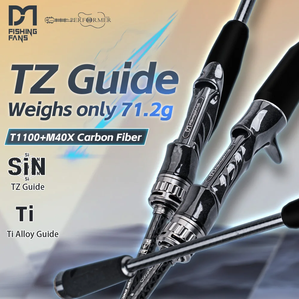 

FISHINGFANS PERFORMER 3.0 TITANIUM FRAME TZ GUIDE T1100+M40X CARBON BLANK L ML M MH Power 5-30g Lure Wt XF ACTION FISHING ROD