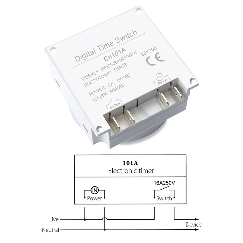 CN101A Timer Switch (12V/24V/220V) – Microcomputer-Controlled Automatic Power Switch