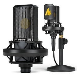 maono PM500T XLR Condenser Microphone 34mm Large Diaphragm Microphone Cardioid Studio Mic for Recording,Podcasting,Streaming,DJ
