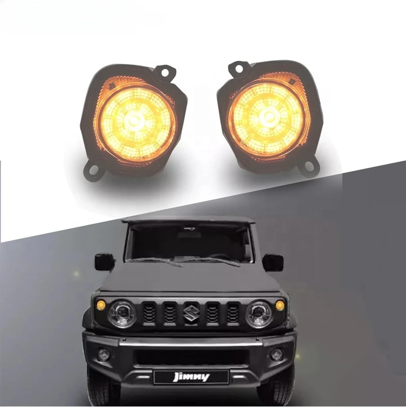 New Arrivals Sanvi 2pcs Full LED Turn Light Car Accessories for Suzuki JIMNY 2018 2019 Car Front Headlight Daytime Running Light