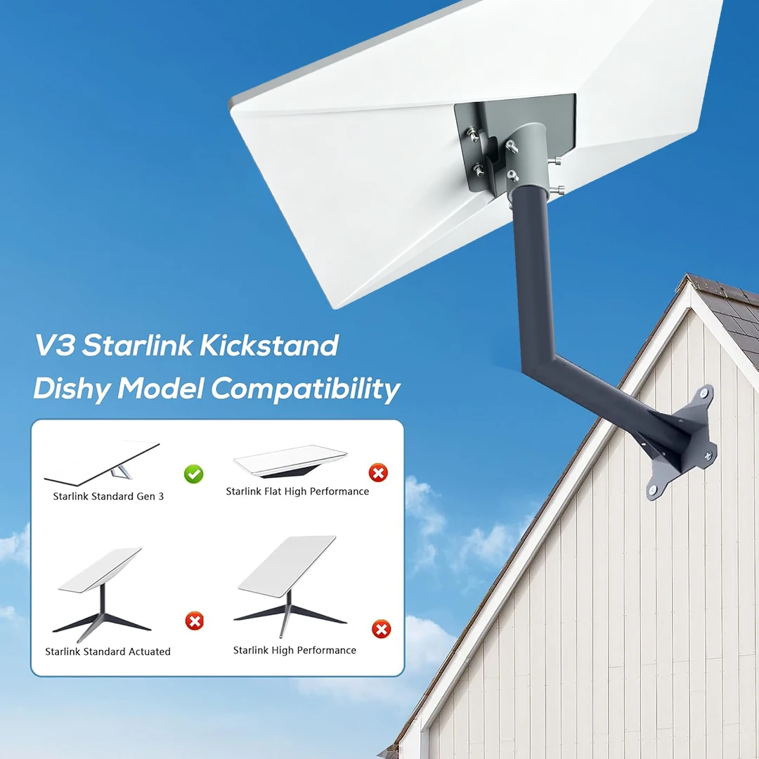 

Starlink Gen 3 bracket pipe connector, used for the Starlink Gen 3/V3 roof bracket base, compatible with the Starlink Gen 3 inst
