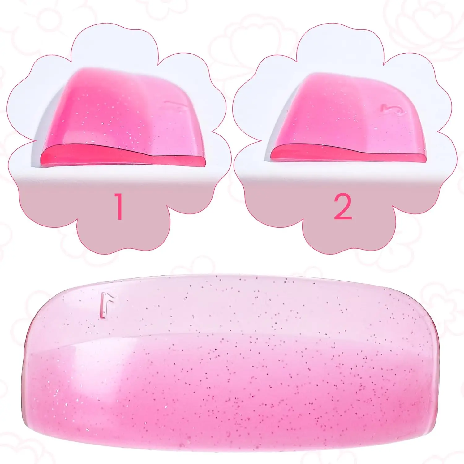 PERMANIA 2 Pairs L Curl Silicone Eyelash Perming Lamination Pad Reusable Lash Lifting Rods Lashes Extension Curler Makeup Tool