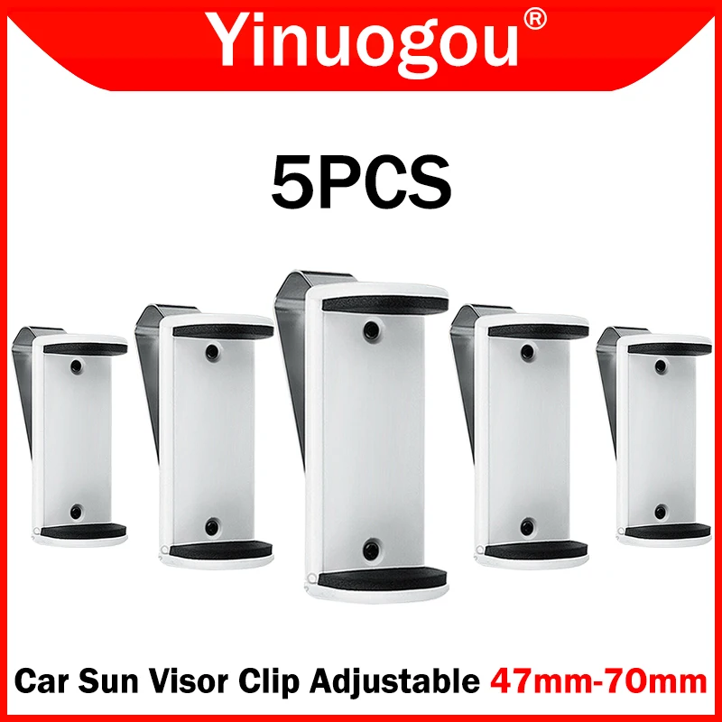 5PCS Car Sun Visor Clip Holder Adjustable 47-70mm For Garage Door Gate Remote Control Clip Stand Support Fixed key Accessories