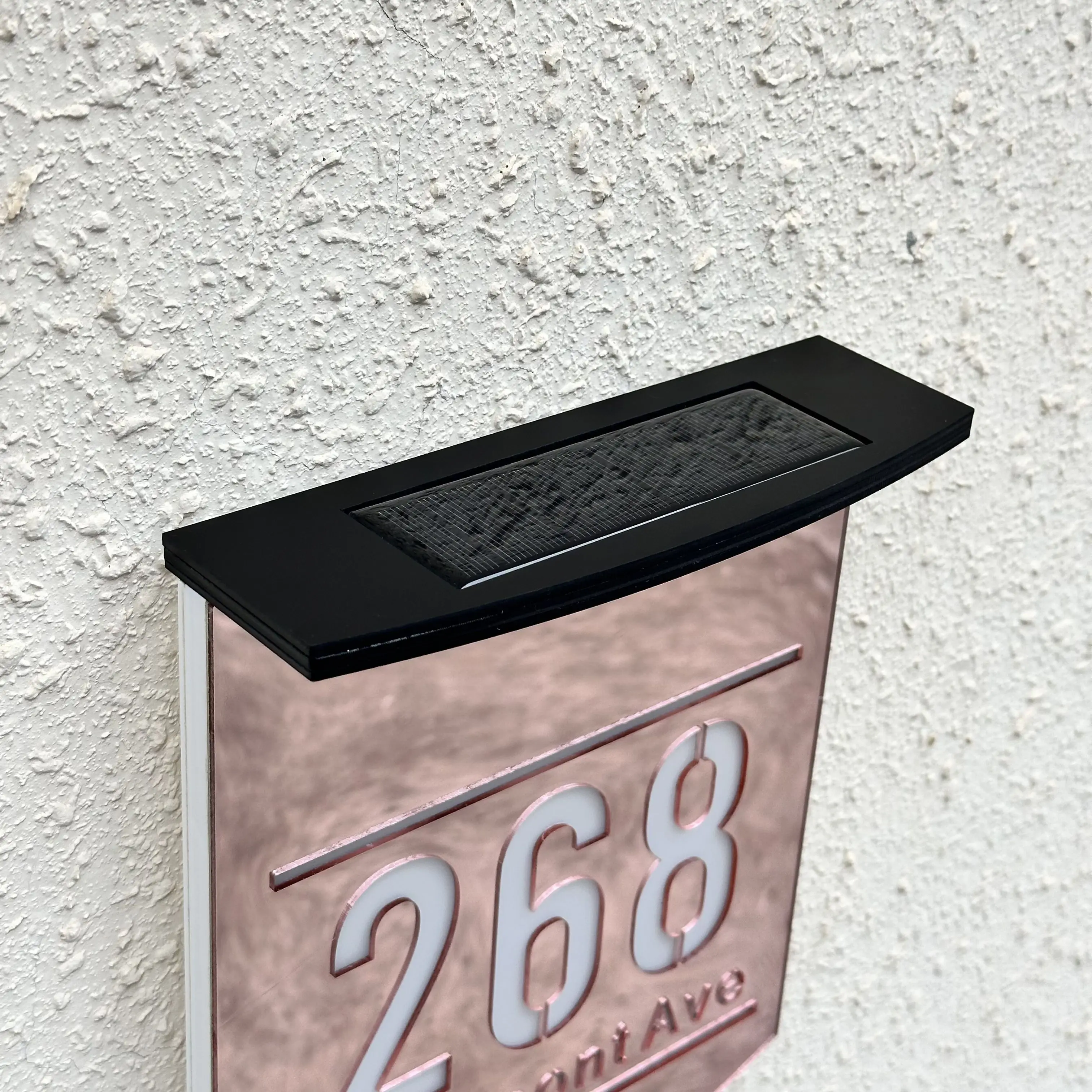 Customized House Number Solar Lights Outdoor Backlight LED Solar House Number Outdoor Door Sign Street Numbers With Solar Light - Image 6