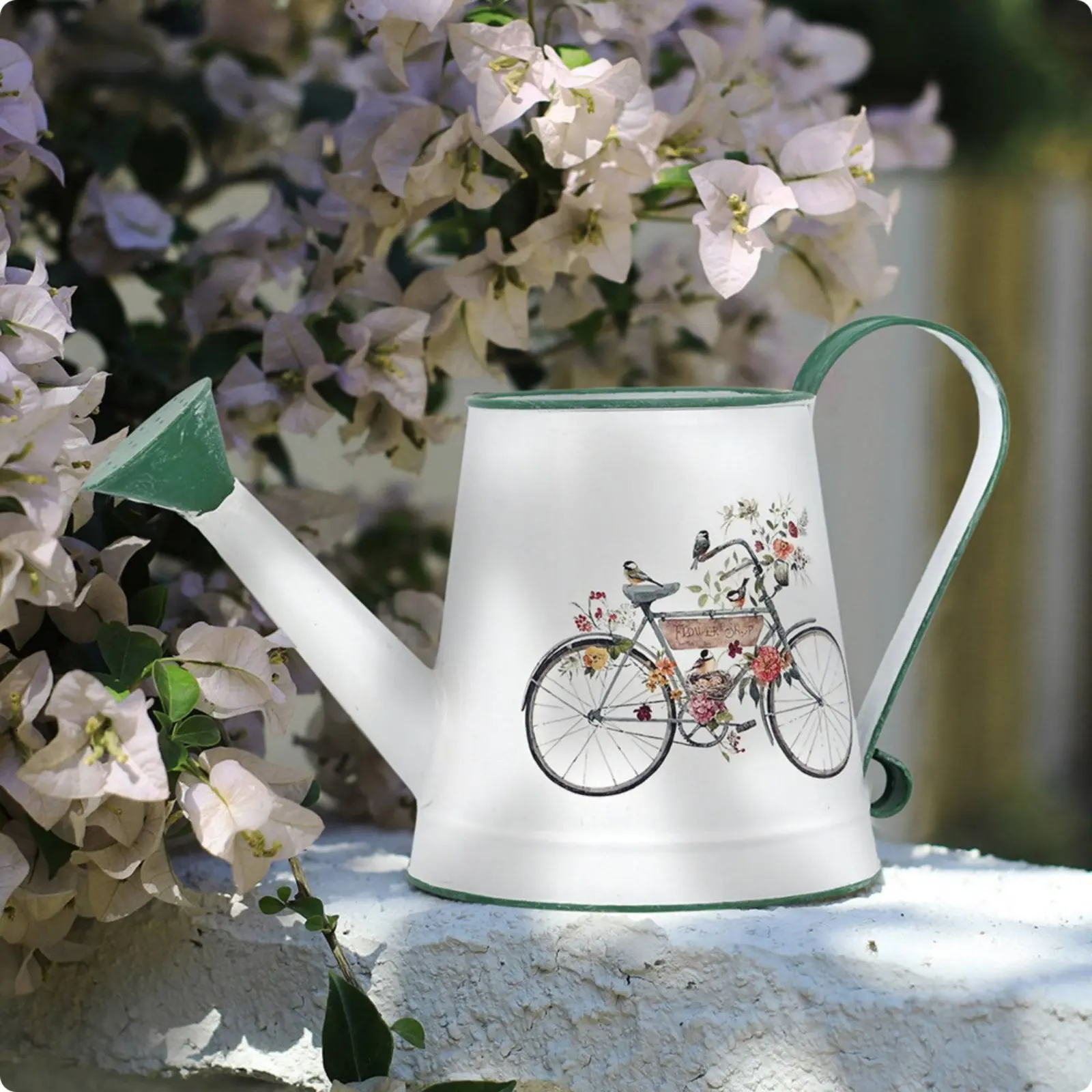 

Long Spout Watering Can Decorative Metal Watering Can Garden Tool Rust-Resistant Plant Jug for Balcony