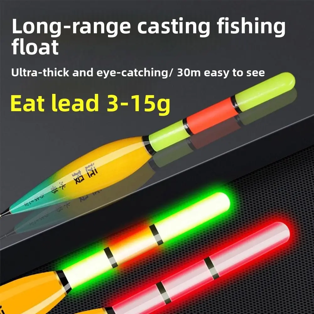 3 light Electronic Fishing Float Long Tail Design 4-5g Weight Rock Fishing Floats Slip Drift Tube Buoy Slip Drift Tube Bobbers