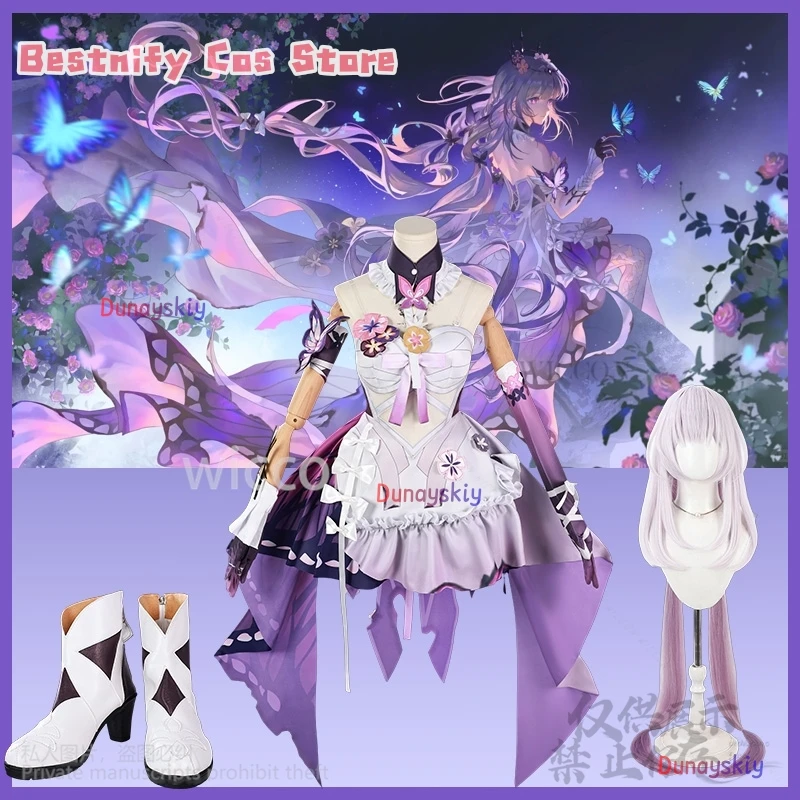 Castorice تأثيري أنيمي لعبة هونكاي ستار السكك الحديدية شعر مستعار فستان أغطية الرأس للنساء الفتيات حفلة الهالوين كوس جيراي كي لوليتا مخصصة