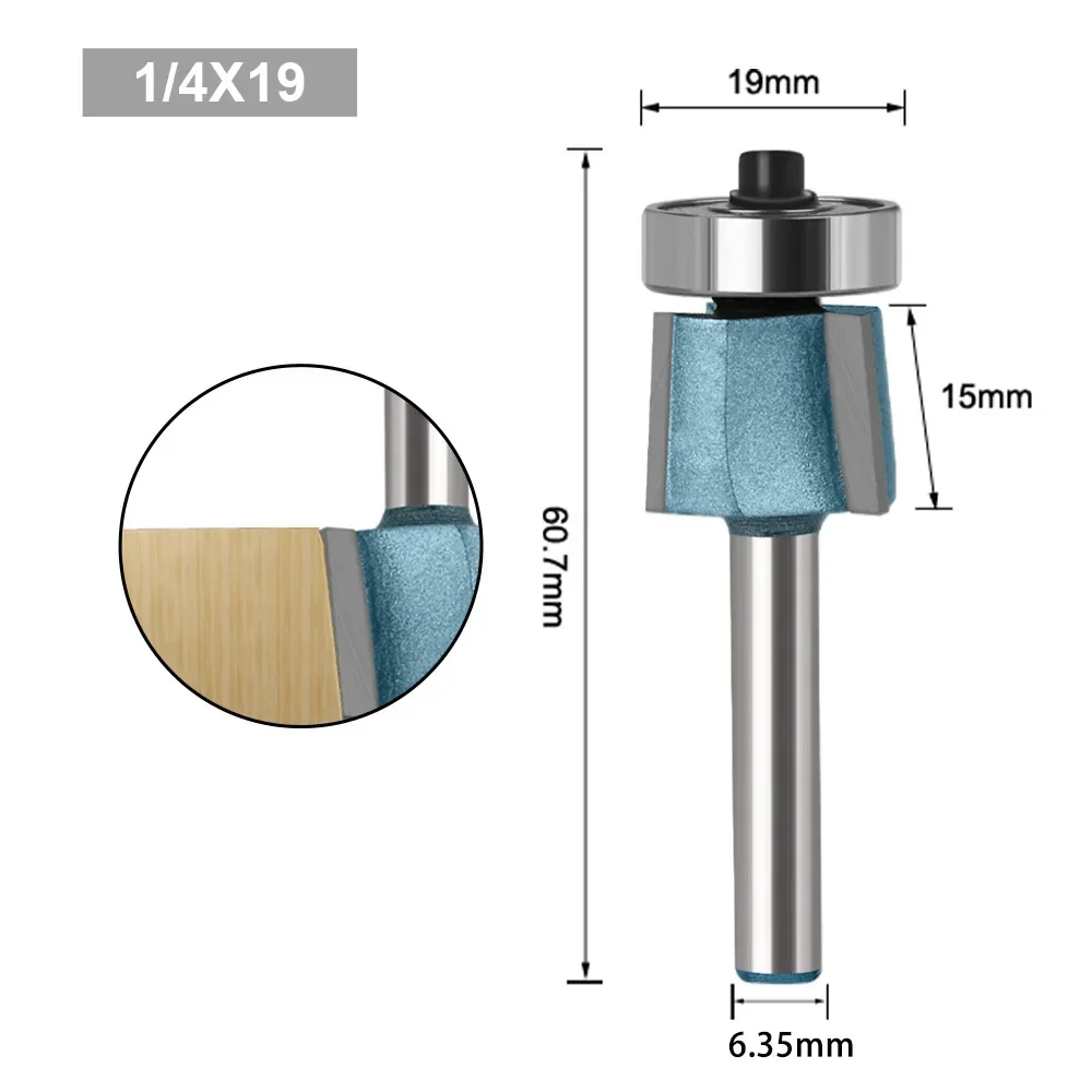 1 PC 6mm 6.35mm Shank 8 องศา Bevel ขอบมีดสามขอบ Bevel ขอบมีดขอบเครื่องซีลเครื่องมือหัว Chamfer มีด