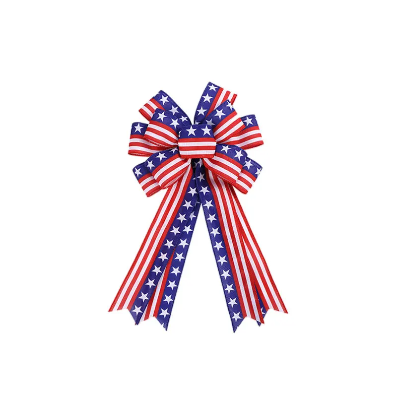 1pc Ribbon American Independence Day Bow Red White and Blue Classic Weave 4th of July Ribbon Fashion Trend Ribbon