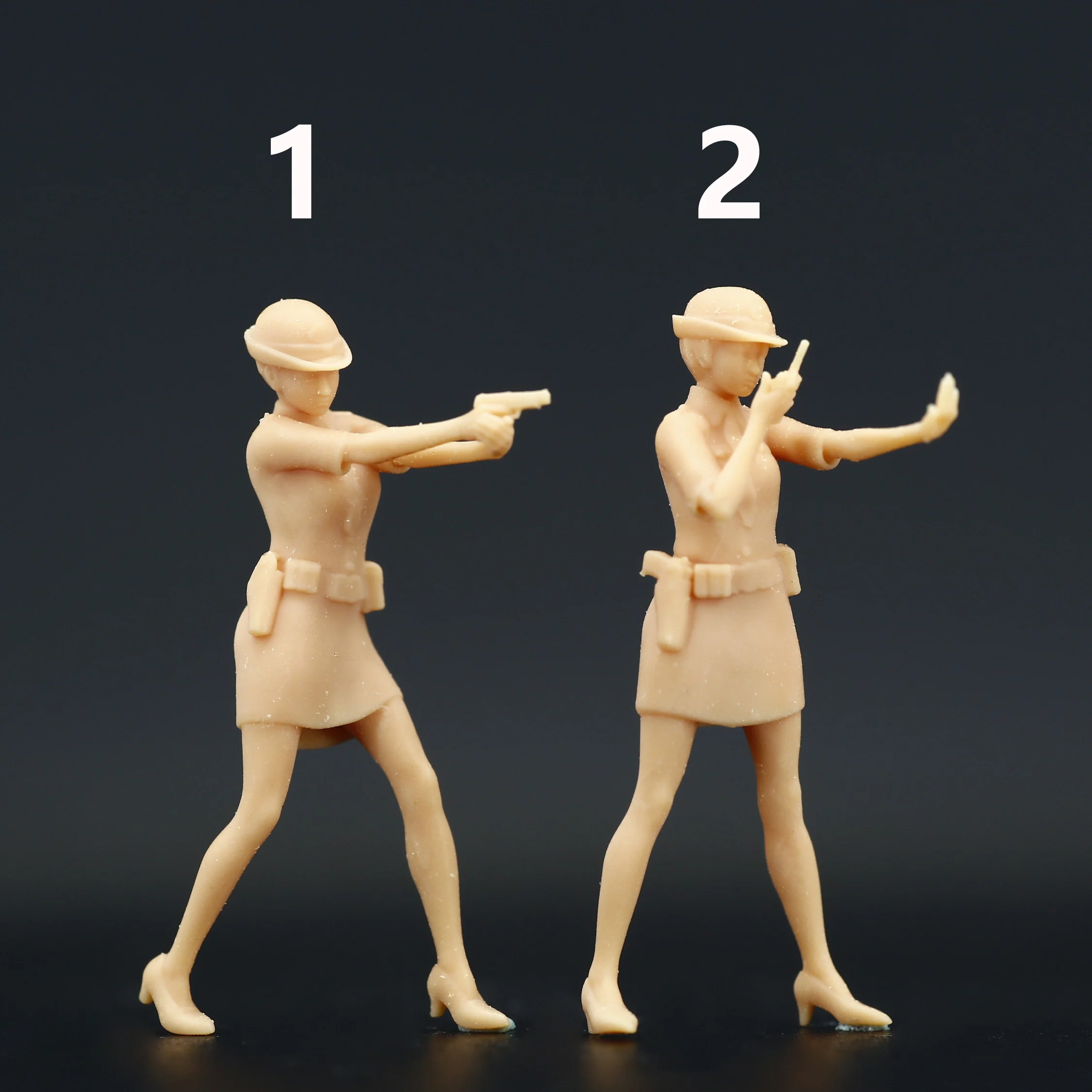 

1/64 Model Miniature Figure woman police officer White Model Need To Be Colored By Yourself