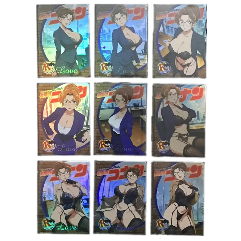 

9 шт./компл., сексуальная карта, персонажи аниме, детектив Конан, Ева Кадан, для взрослых 18+, сексуальные телесные фото, боевые игры, игрушки, подарочная коллекционная карта