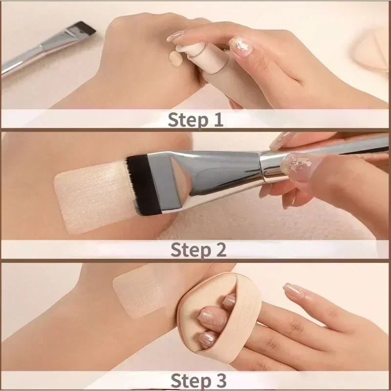 Pennello per fondotinta ultra sottile da 1 pezzo Pennelli per contorno viso sottili e leggeri Pennello per contorno piatto Pennello per fondotinta in crema per sfumare
