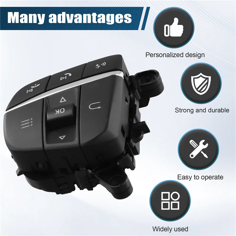 

A30P-H1BT-14K147-AB Multi-Function Steering Wheel Switch Cruise Control Button For Ford Fiesta MK4 Focus Sharpness 2019-2021