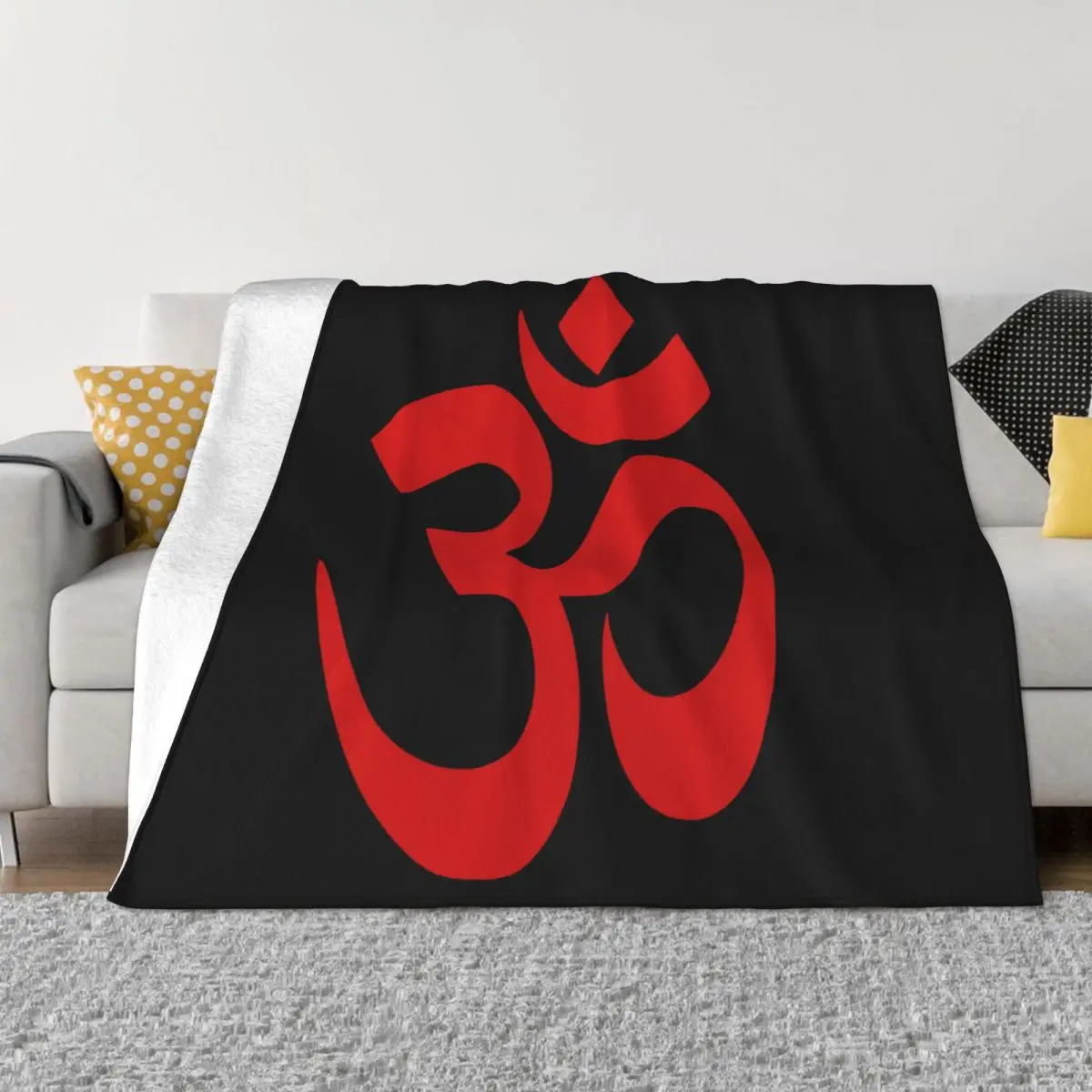 Aum Om Ohm Hindu T Hinduism Meditation Devanagari Symbol Mens Top Logo Plus Size Throw Blanket