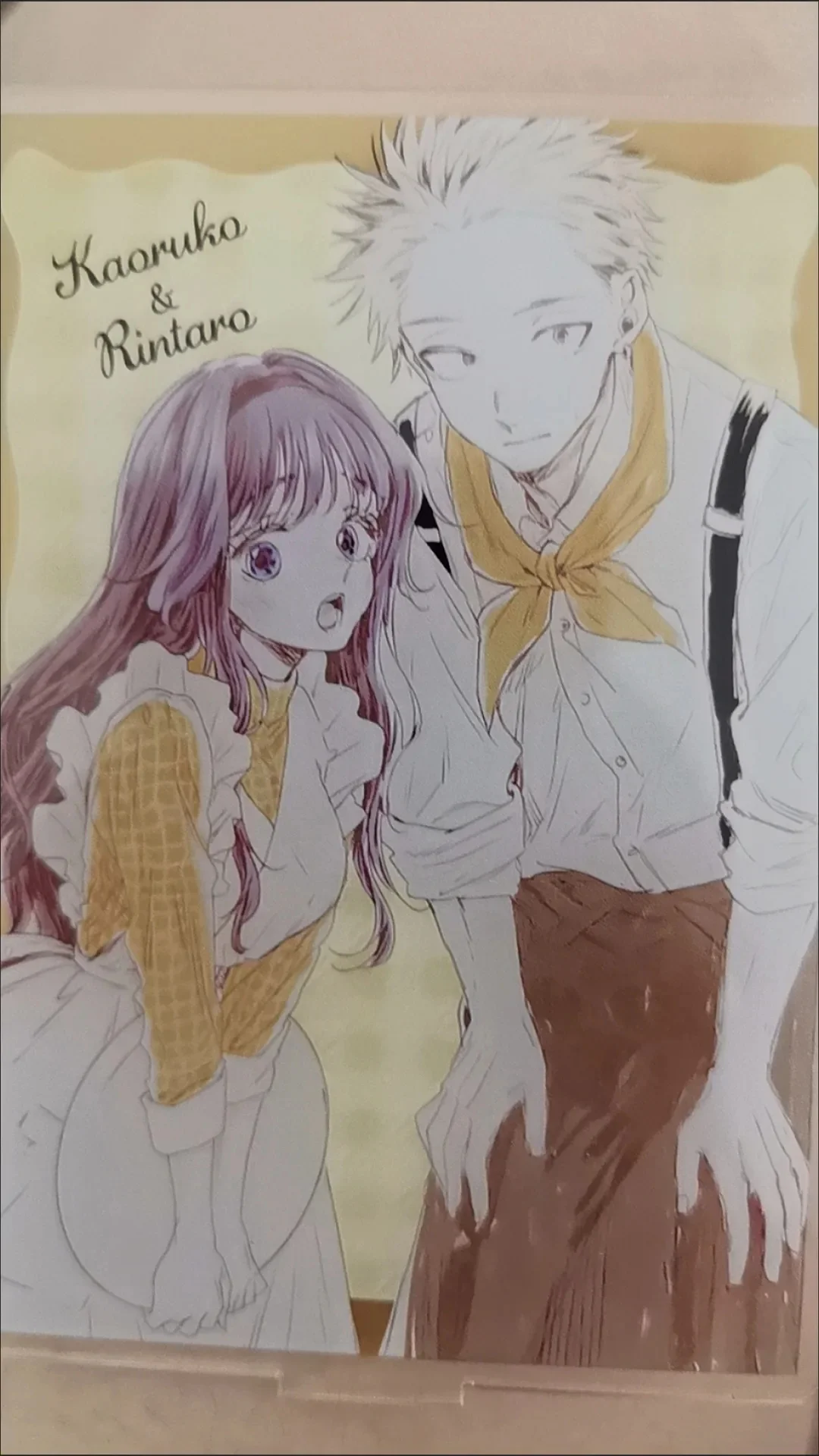 Kaoru Hana Wa Rin To Saku Coffe Shop حامل أكريليك Tsumugi Rintaro Figure Waguri Kaoruko Standee عرض مجموعة سلع الرسوم المتحركة