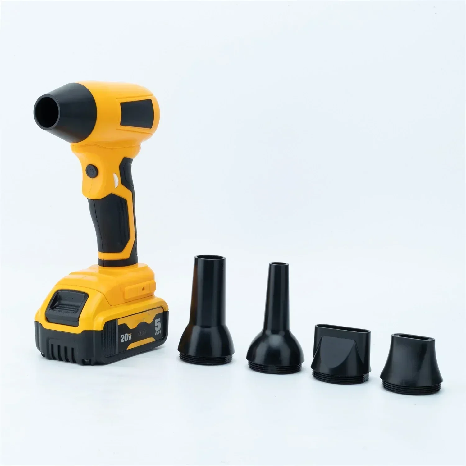 For Dewalt 20V Bosch/Ryobi/Makita/Milwaukee 18V Li-ion Battery Portable Wireless Hair Dryer Turbo Fan 130000 RPM 4-Speed Control
