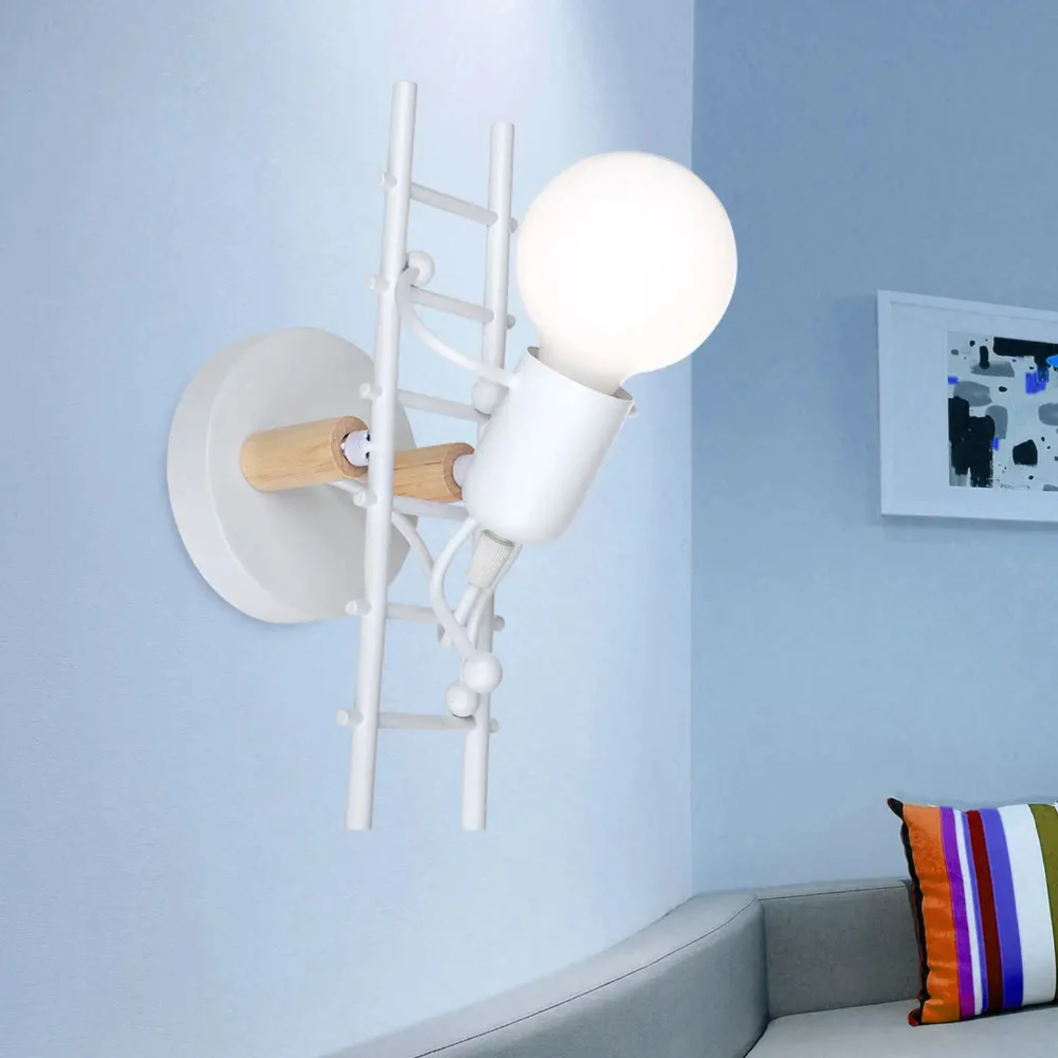 Luces LED G80 de decoración nórdica para habitación de niños, luces de pared para dormitorio y sala de estar, nuevo