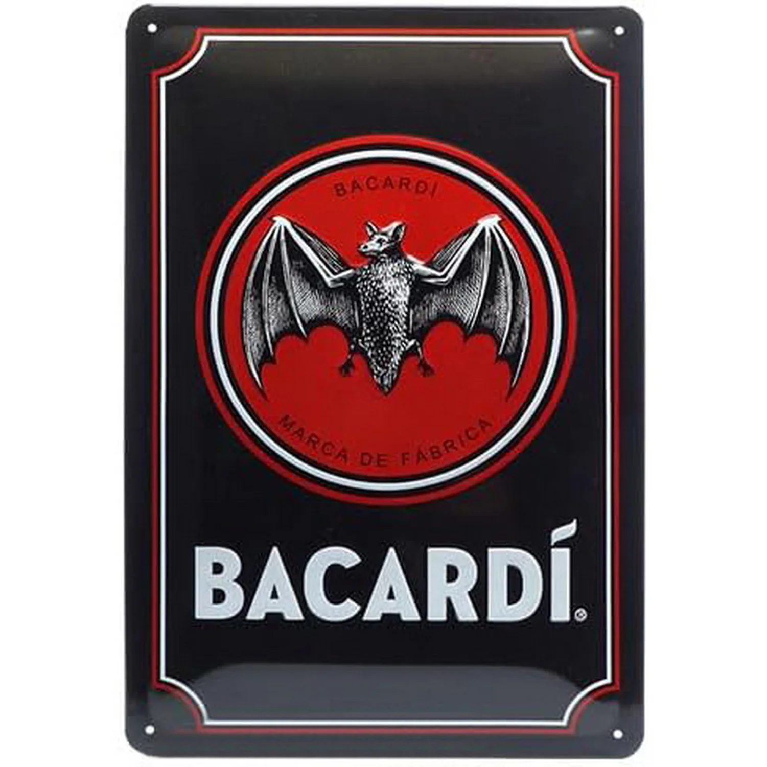 Vintage Bacardi Rum Metal Tin Signs Plaque Plate Retro Wall Art Posters for Man Cave Bar Pub Clubs Cafe Iron Painting Decoration