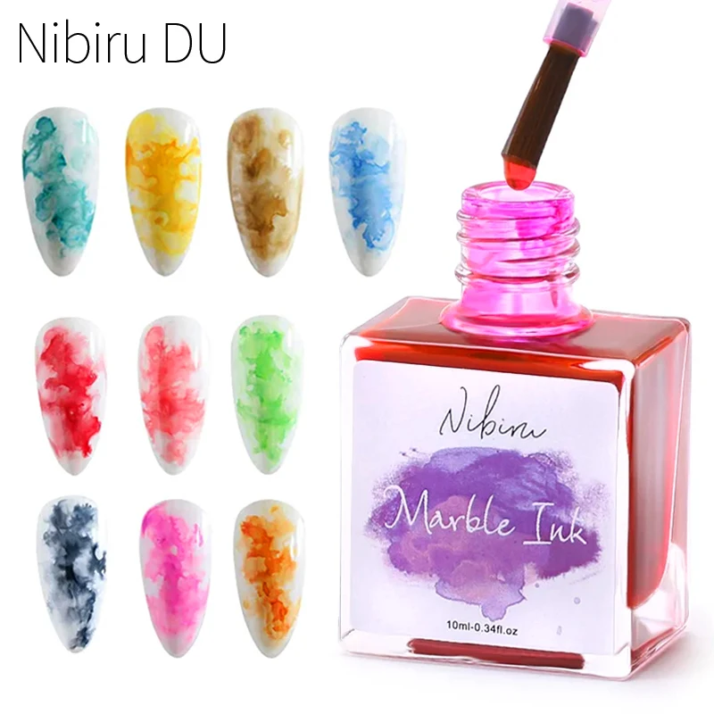 

Gel Nali Polish Set Blooming Gel Watercolor Ink Flower Effect Gel Quick Dry Semi Permanent Gel Nails Varnish Art Decoration