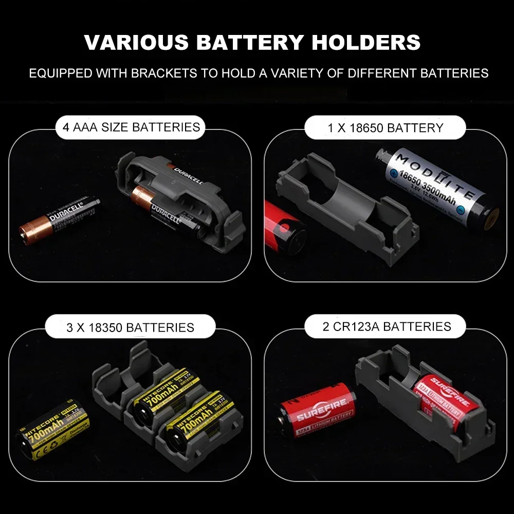 Battery Storage Box Tactical Case for CR2032 AAA 18650 18350 CR123A MOLLE Airsoft Vest Militar Modular Mag Pouch