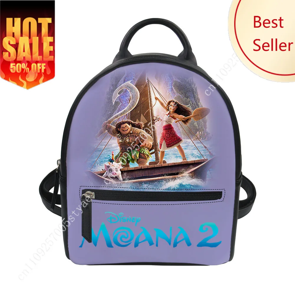 حقيبة ظهر موانا ديزني كارتون رجل امرأة تزيين حقائب جلدية تصميم شعار صورتك هدايا مخصصة للحفلات والعطلات #1