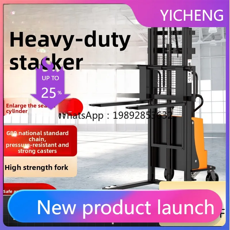 ii2-28 YFY Electric Forklift 2 Ton Semi-Electric Lifting Hydraulic Pallet Jack 1 Ton Handling Electric Shovel Truck 3 Ton