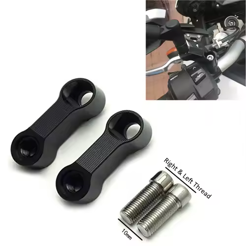 Motorcycle Rearview Mirrors Extension Riser Extend Adapter Mirror Extender Adapters Riser Supplies Rear View Base Mirrors Black - Image 7