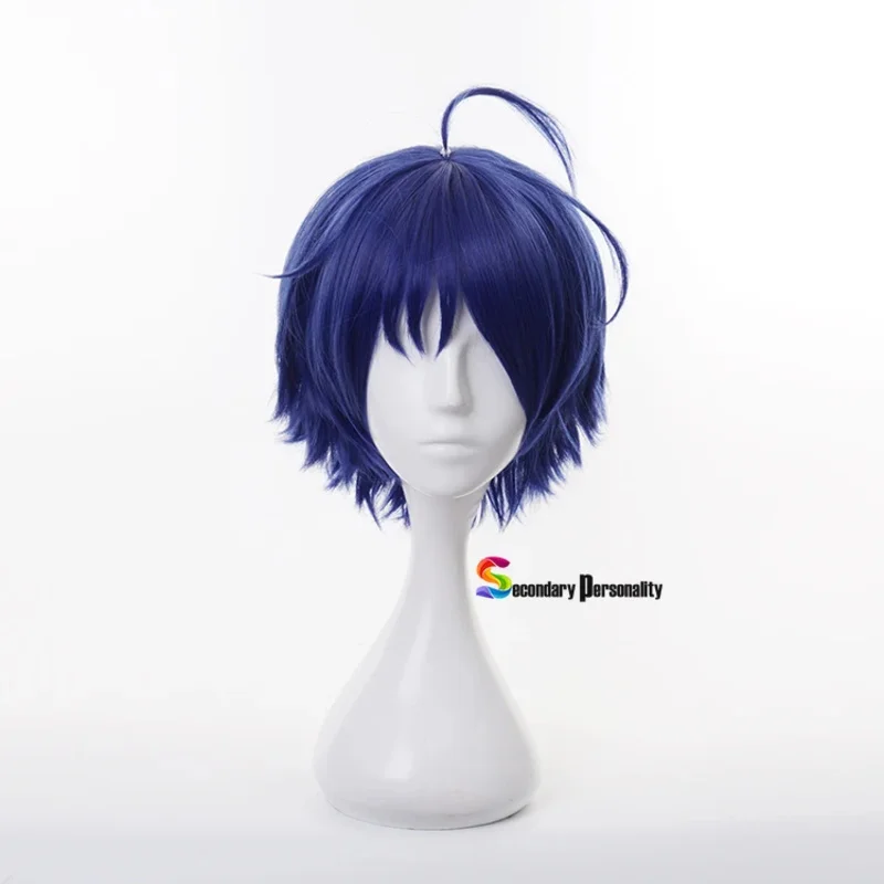 25COSWonder Egg Priority Ohto Ai Косплей Парик Синий Короткие Волосы Парик Женщина Девушка Бобо Вьющиеся Головные Убо Хэллоуин Костюм Реквизит