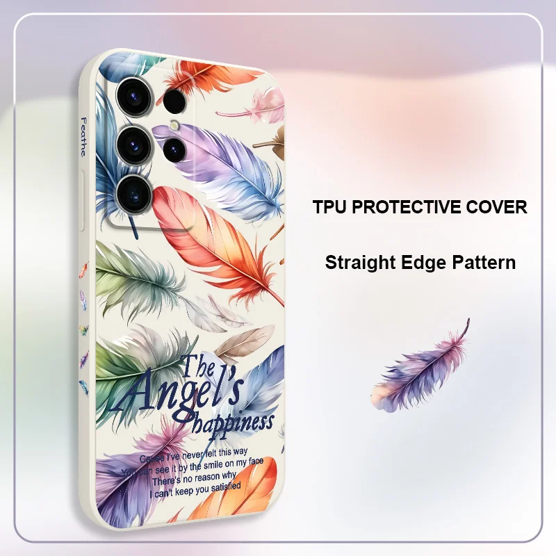 Casing Ponsel Malaikat Berwarna-warni Untuk Samsung Galaxy S25 S24 S23 S22 S21 S20 S10 S10E Ultra Plus FE Note 20 Ultra Plus Cover