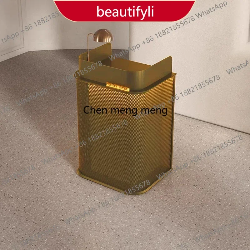

X188 Luxury Office Reception Desk Business Counters Metal Nordic Reception Desk Italian Design Office Furniture