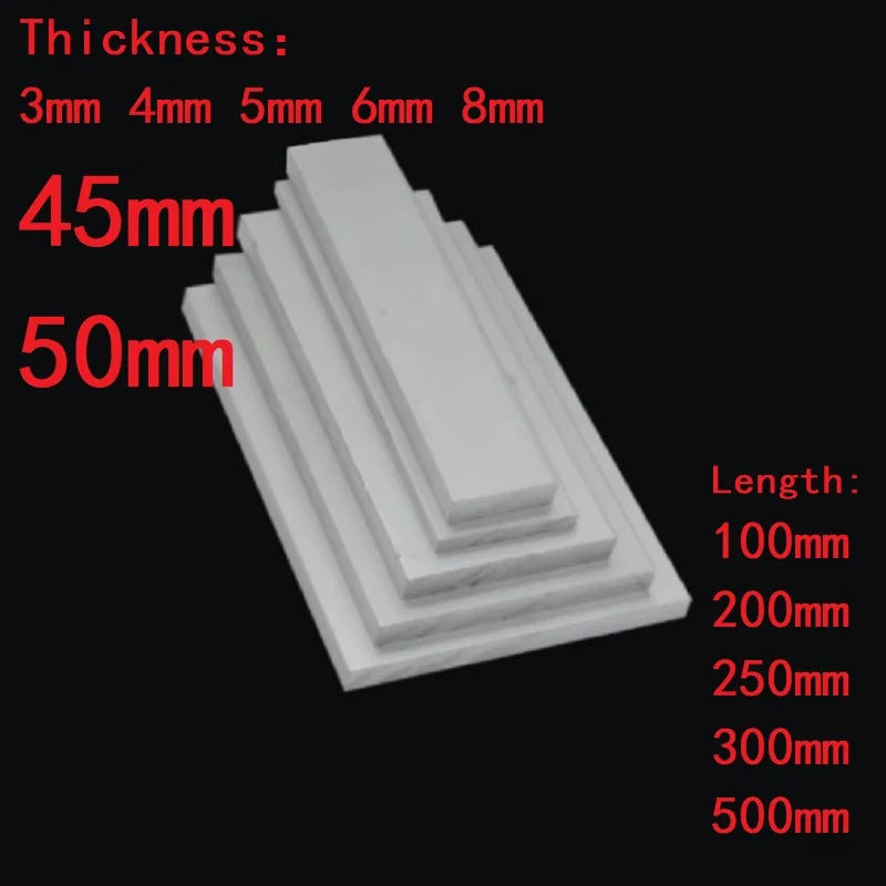 1PC Aluminium Flat Bars Plate Metal Plate Sheet Solid Square Strip Thickness 3 4 5 6 8 45mm 50mm Length 100 200 250 300 500mm