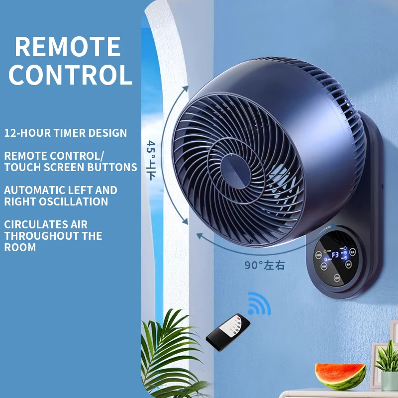 لا يوجد مثقاب مثبت على الحائط، مروحة صغيرة منزلية لتدوير الهواء للمطبخ والحمام، تركيب مجاني متأرجح #3