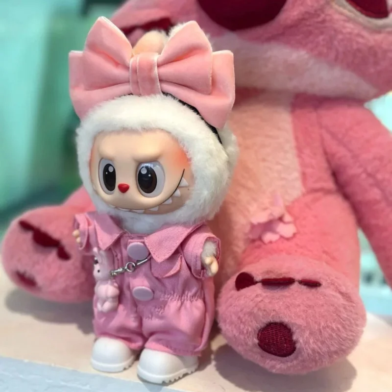 

﻿ Only Clothes Suitable For 15/17cm Vinyl Doll Pink Bow Fashionable Clothes Work Pants Sweet And Ladylike Outfit Accessories