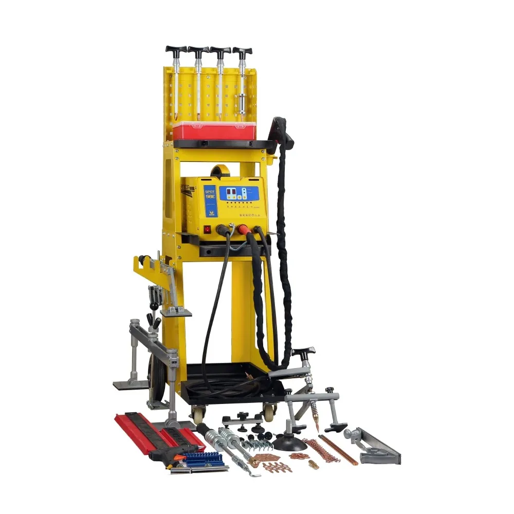 

Модель 90E: Регулируемый выпрямитель вмятин с изменяемым напряжением для профессионального использования и точечной сварки кузовов автомобилей на тележке