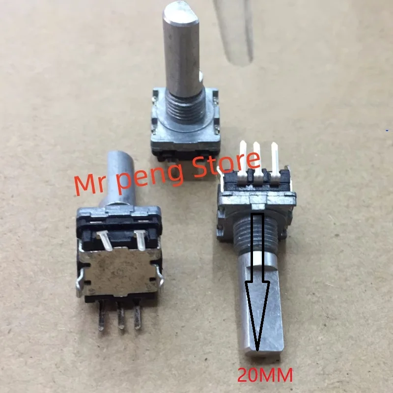 

3pcs SW EC11 encoder with switch 30 positioning 15 pulse shaft length 20mm