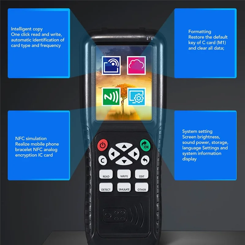 X100 NFC Card Copier Handheld For Access Control System Security USB Type C Interface-A12I