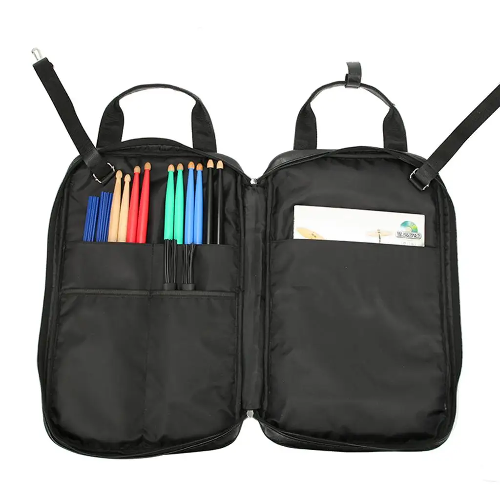 

PU Leather Drum Stick Drumsticks Bag Carrying Case Parts Accessory Drum Stick Gig Bag Handbag Backpack Music Score Book Bag