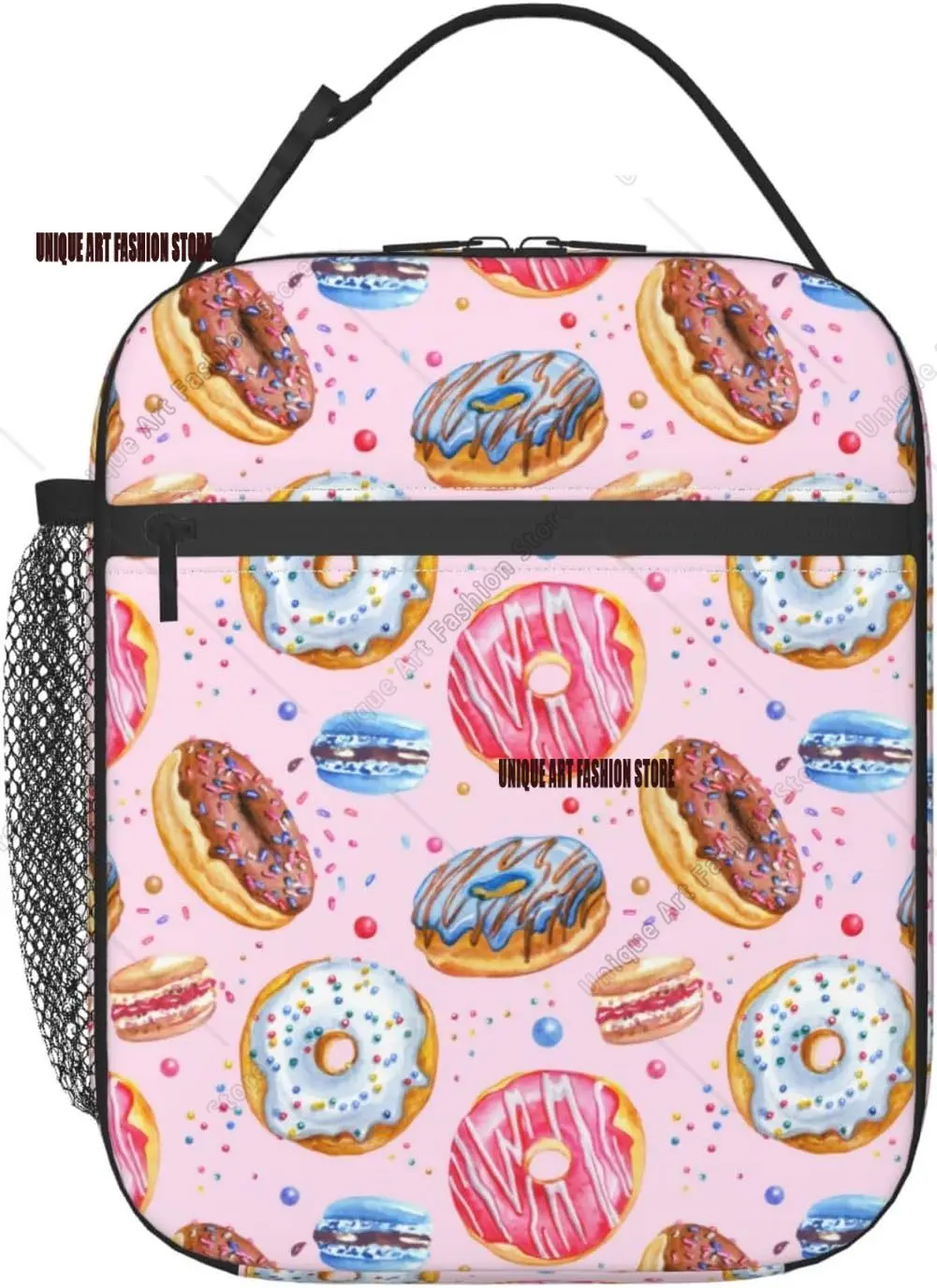 

Изолированная сумка для обеда Sweet Donuts, многоразовая сумка для обеда, сумка для офисной работы, пикника, путешествий, женщин/мужчин