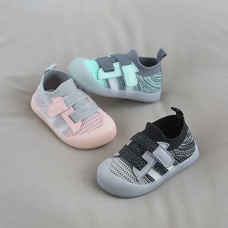 

Children's Casual Sports Shoes Mesh Breathable Boy Girls Walking Shoes Soft Soles Anti-skid Baby Walking Shoes Baby Sports