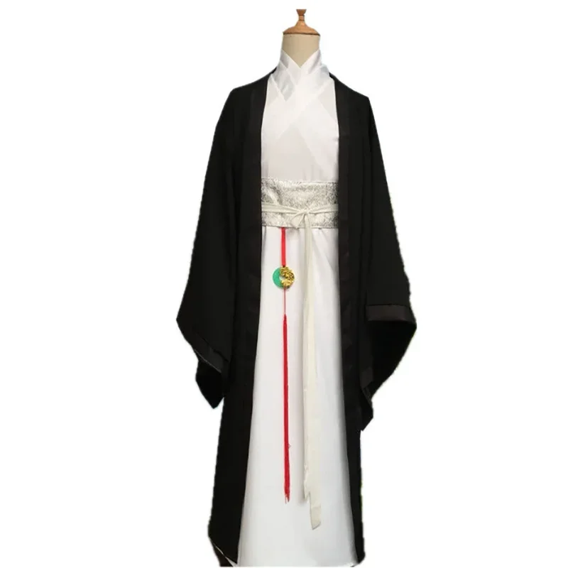 FC6Plus Size 3XL Men Chinese Hanfu Carnival&Halloween Cosplay Costume Ancient Hanfu Outfit White Blue Black Women Large Siz@FC8！