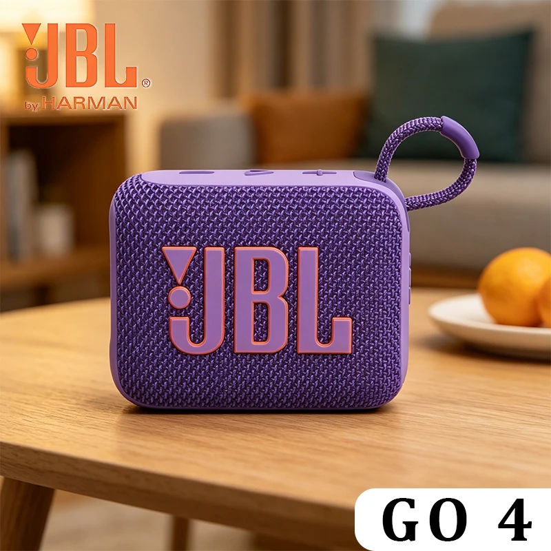 JBL GO4 Gold Brick Cuarta Generación, Altavoz Portátil con Conexión Bluetooth, Resistente al Agua, Ideal para Ciclismo y Camping